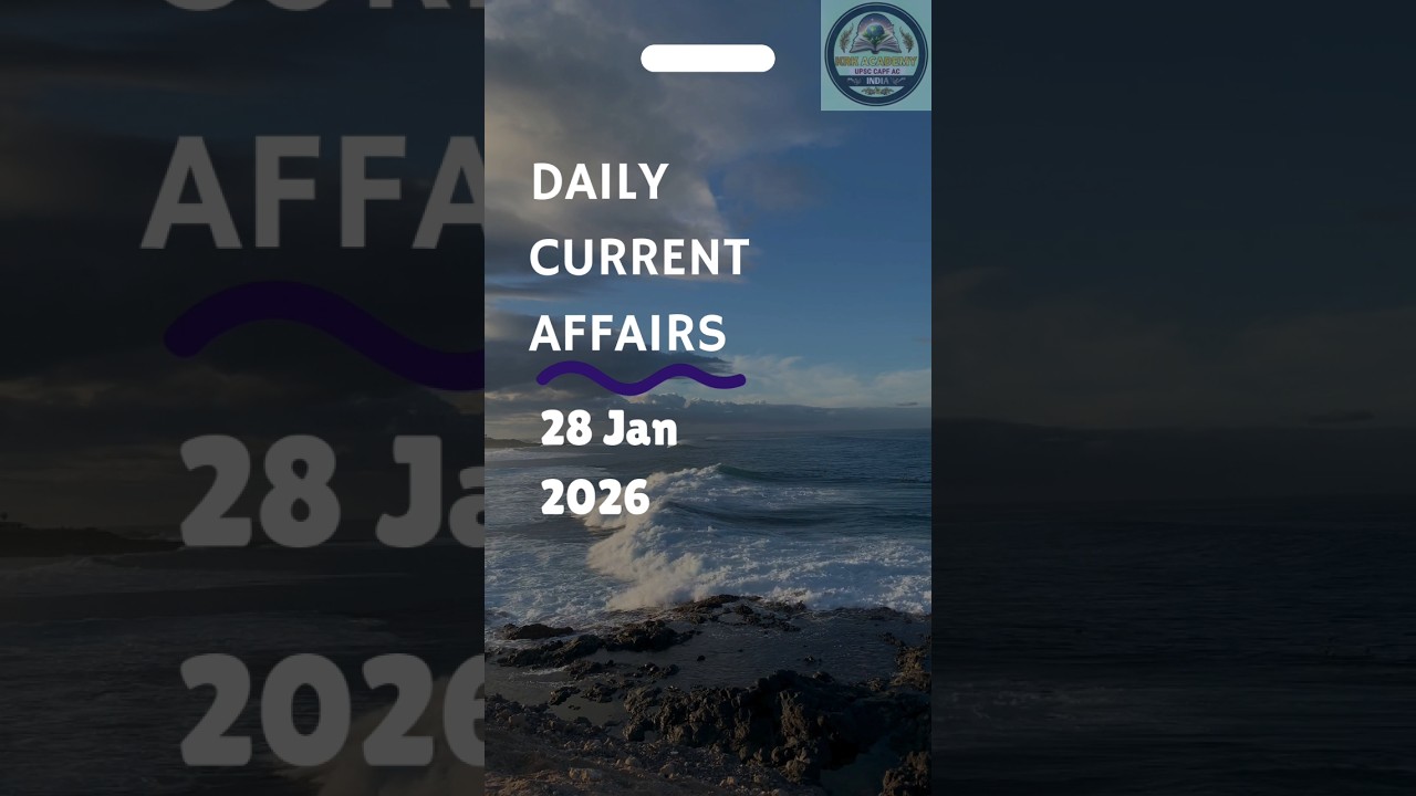 Daily Current Affairs In 60 Seconds Capf  Ac 2026 | Jan 26th 2026 | Krk Academy Online Classes