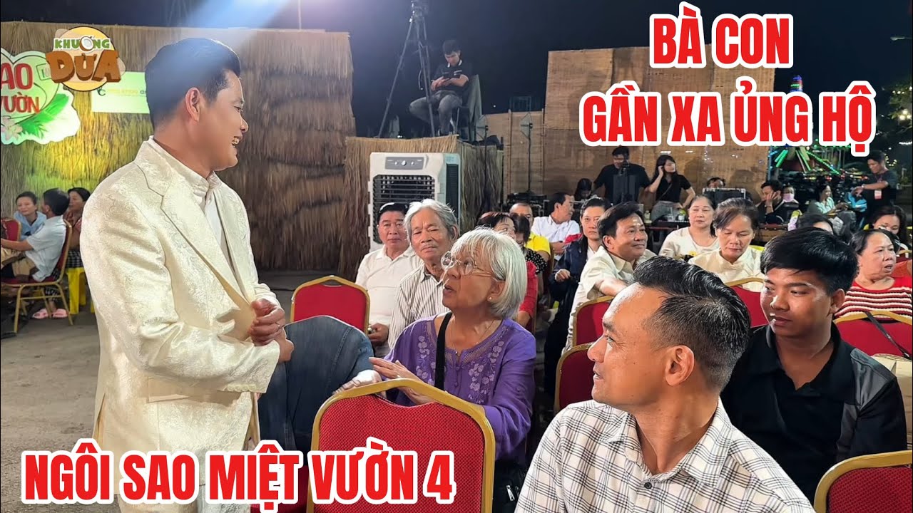 Bà con gần xa tới ủng hộ Khương Dừa ghi hình Ngôi Sao Miệt Vườn 4