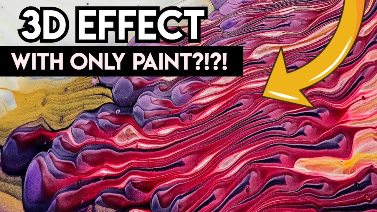 WOW! 3D Effect with only Acrylic Paint ~ Gorgeous Metallics ~ Beginner Friendly