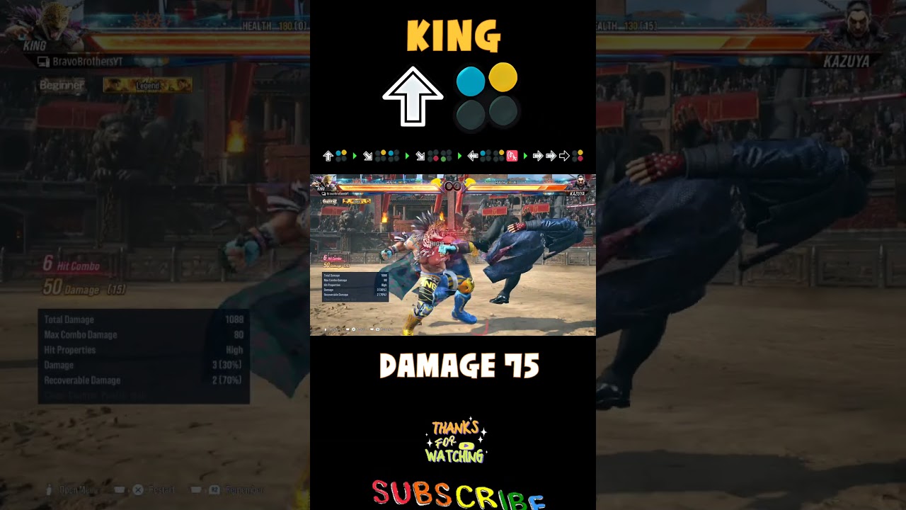 King combo tekken8 I King easy combo for beginners tekken8 I Tekken8 King combo guide#Tekken8#King