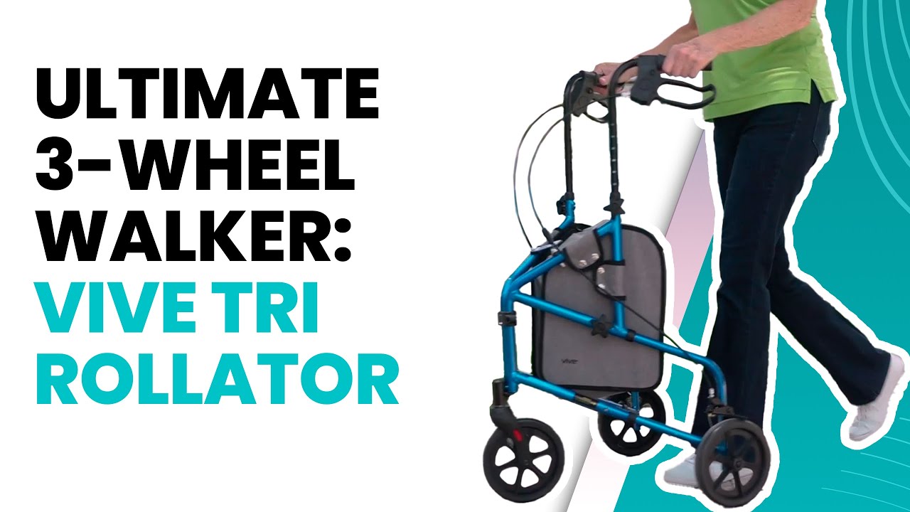 🌟 Уникальные трёхколёсные ходунки для пожилых людей: Vive Tri Rollator 🚶&zwj;♂️✨
