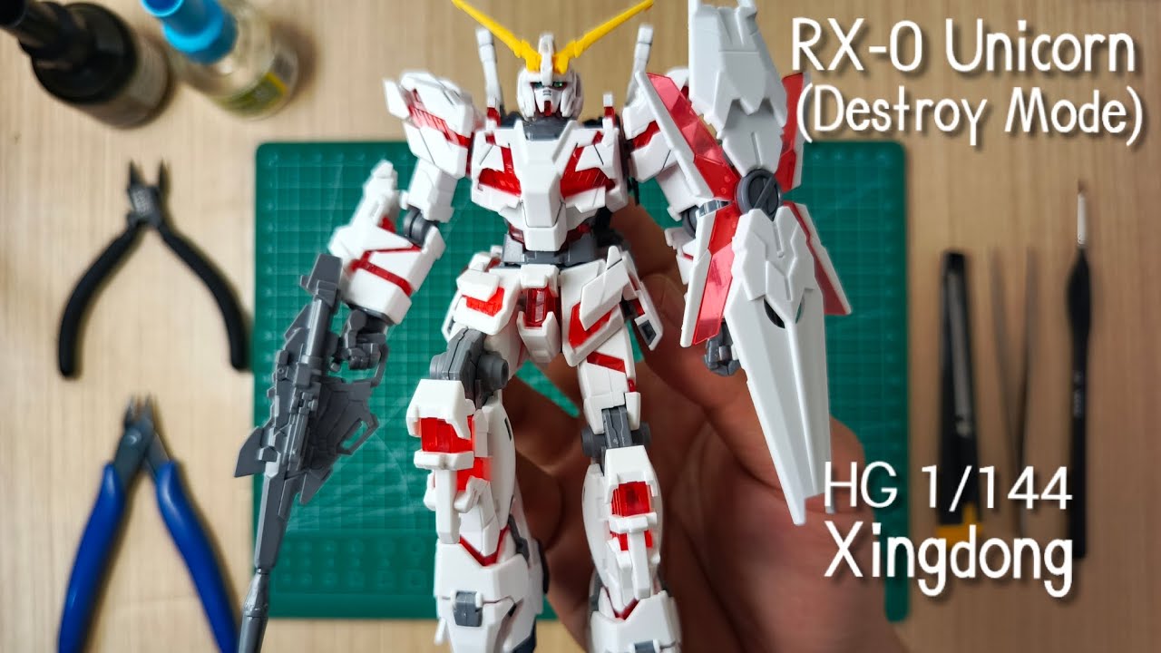 RX-0 Unicorn Gundam Destroy Mode | HG 1/144 | Bootleg | Xingdong