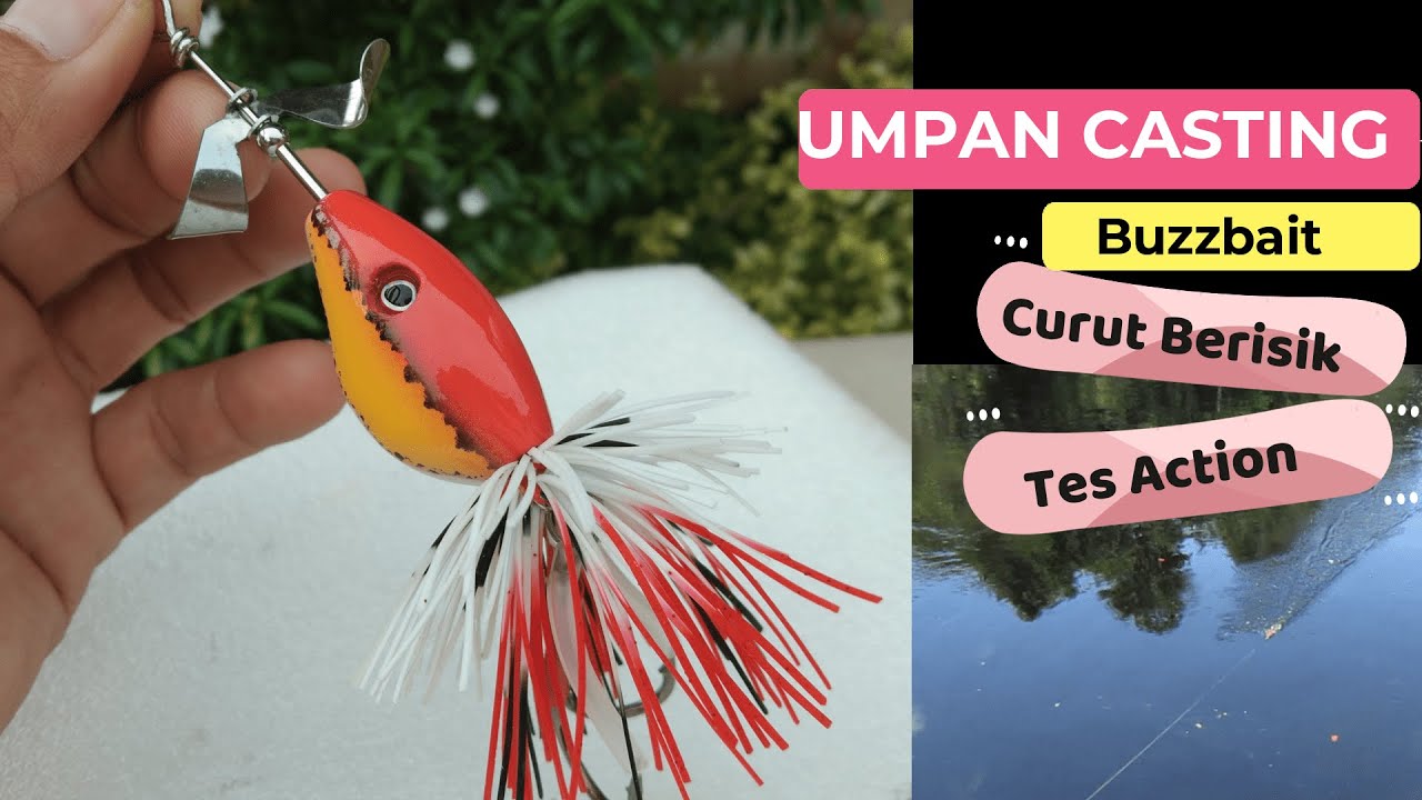 Umpan Casting Buzzbait Curut Ribut Berisik Dobel Propeler Gabus Toman Kerandang