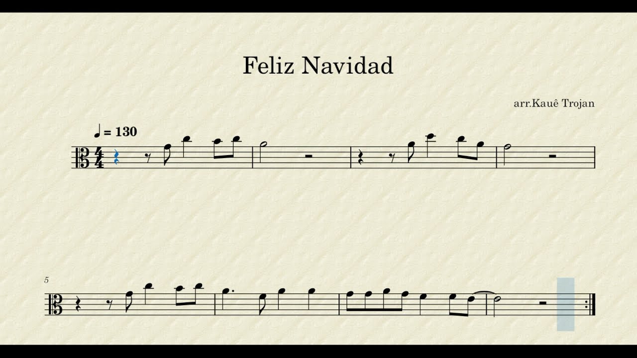 Feliz Navidad | partitura para VIOLA