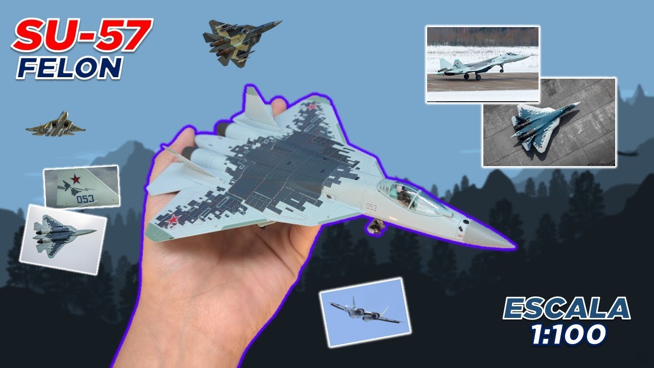 ¡Su-57 el avión más avanzado de Rusia en escala 1:100!