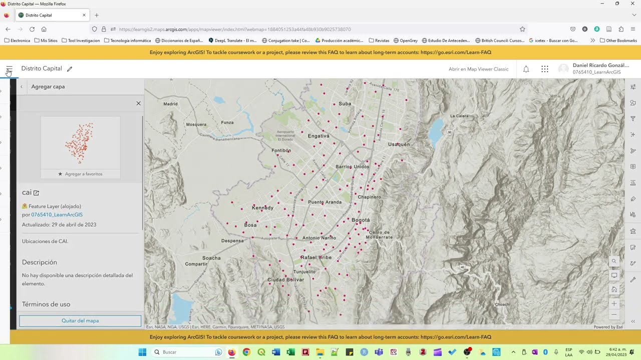 Creando un Geovisor con  ArcGIS Online
