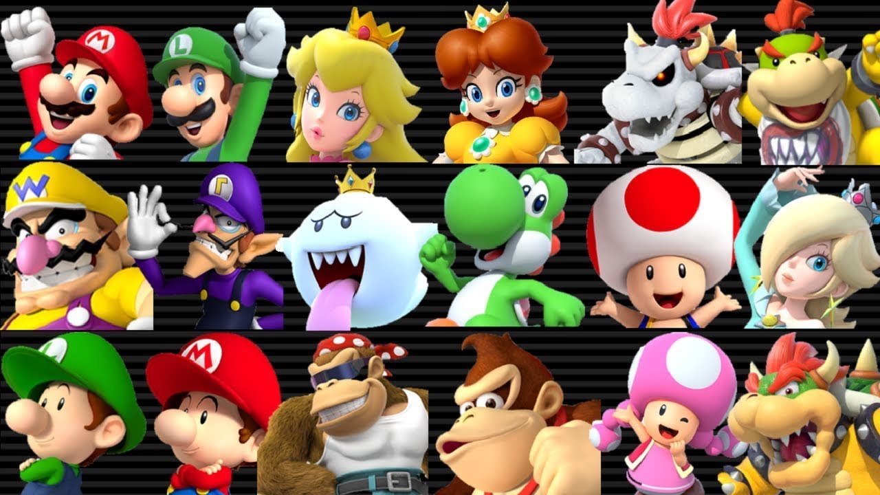Mario Kart Wii - All Characters (4K HD)