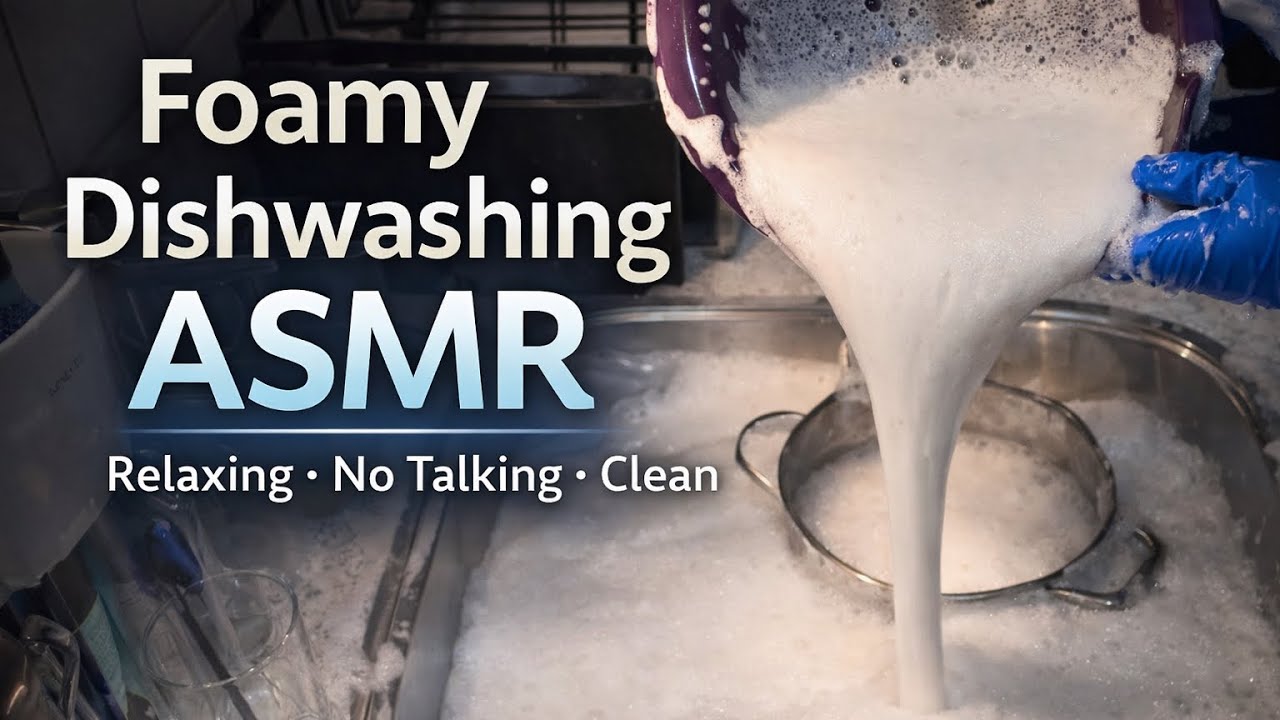 Hand Washing Dishes for Calm & Peace | Real Life ASMR Cleaning #asmrcleaning #dishwashing #calmhome