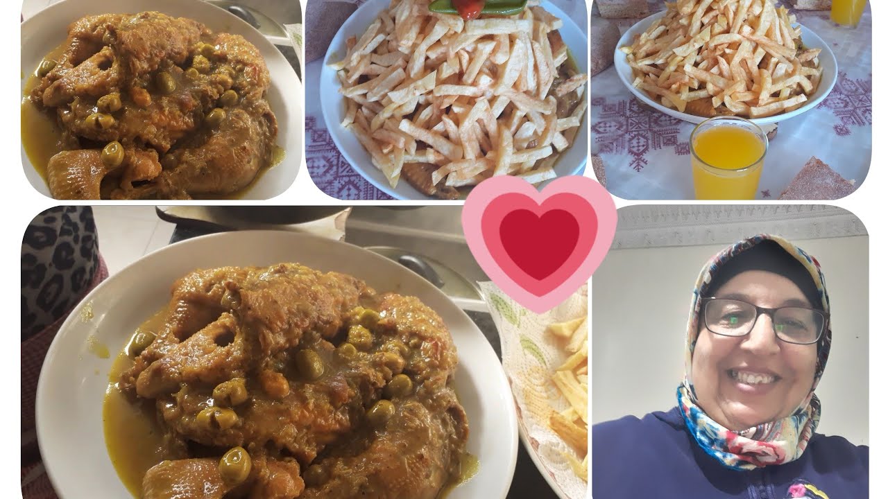 روتين نهاري غداء من يد أسماء أختي دجاج مشرمل بطاطا فريت دايزو كلام معلك ولذيذ مع فطور حاضر 👌💯🇲🇦