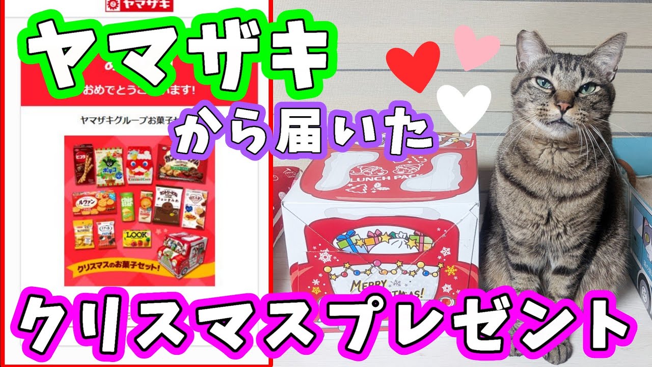 【すごいの当たった】山崎製パンからクリスマスプレゼント貰ったよ🎄✨　お菓子いっぱい詰め合わせのランチパックカー☆クリスマスのお菓子セット