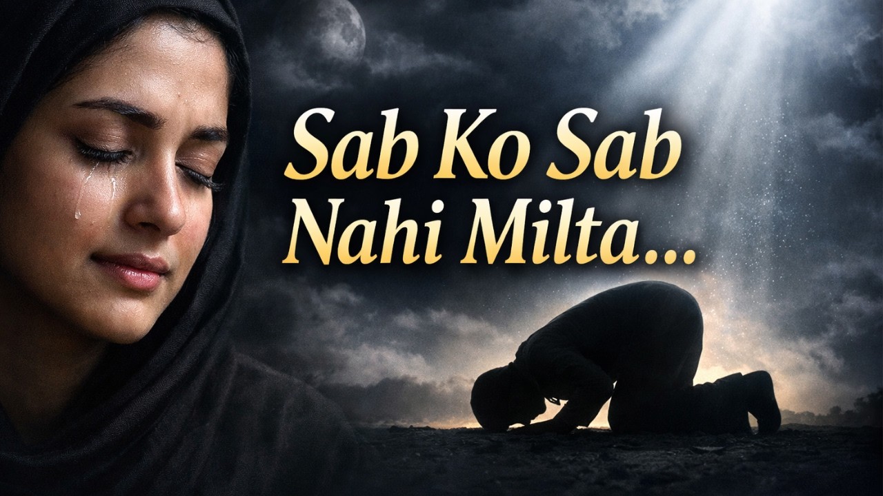 Sab Ko Sab Nahi Milta | Emotional Sad Sufi Kalam | Heart Touching Islamic Poetry About Sabr & Raza