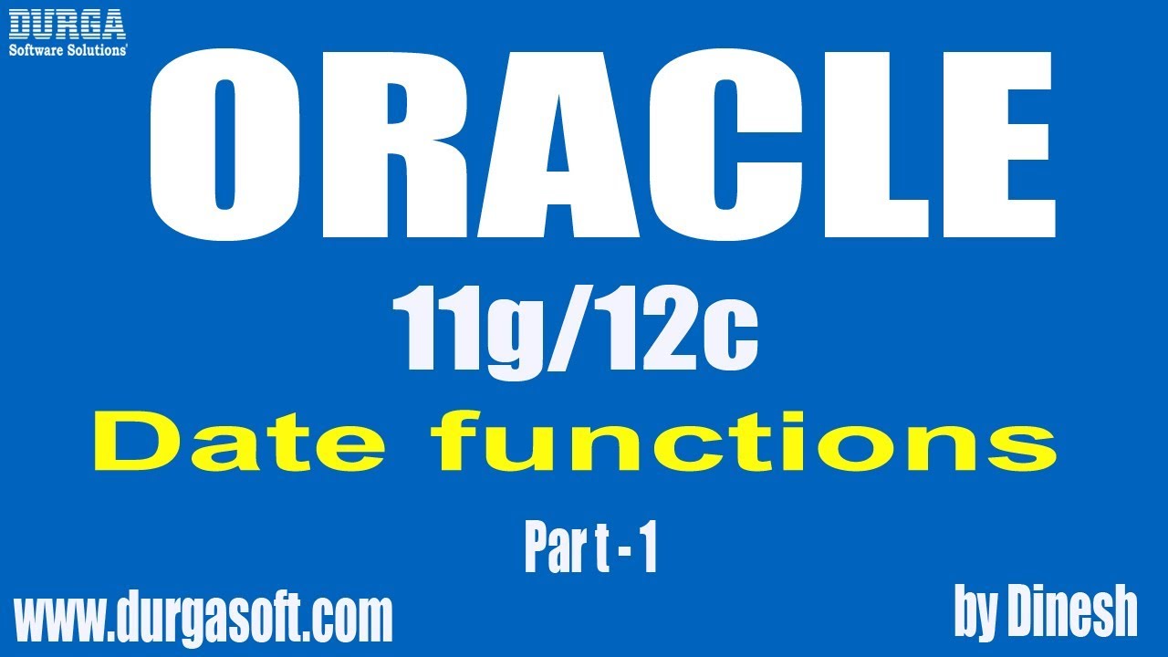 Oracle || Date functions Part-1 by dinesh