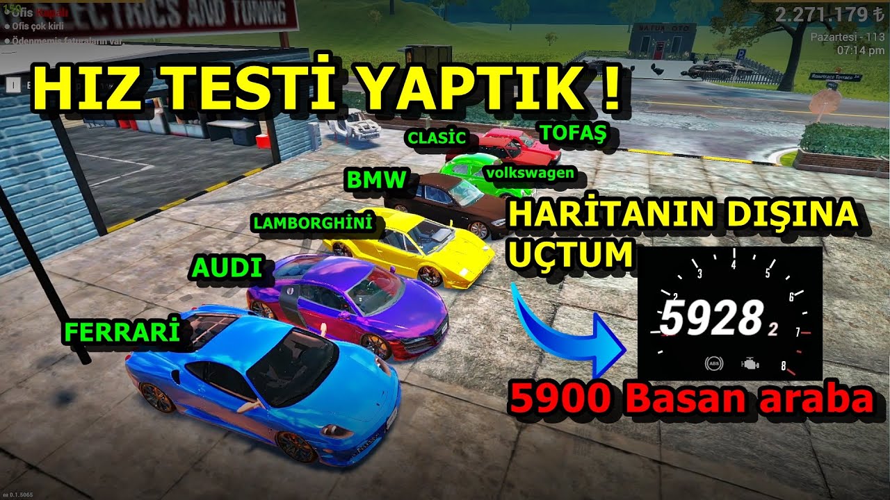 HIZ TESTİ YAPARKEN HARİTANIN DIŞINA UÇTUM ! 5900 BASTI ARABA CAR FOR SALE