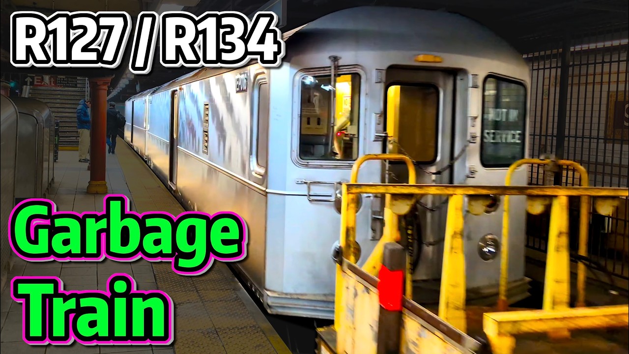 ⁴ᴷ⁶⁰ R127/R134 Garbage Train at 96th Street