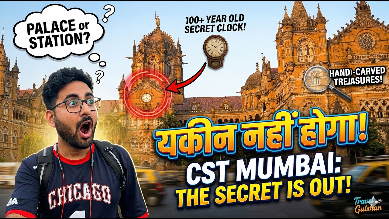 Exploring Mumbai's Iconic CST Station! 🚆✨ Timelapse, Aram's Vada Pav & Hidden Gems!
