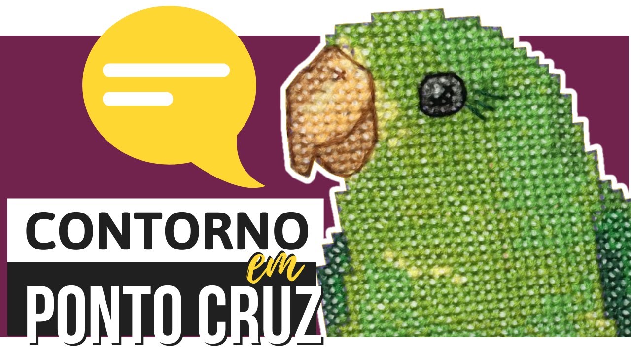 Como fazer contorno em ponto cruz | #pontocruzevoce | Ponto Cruz