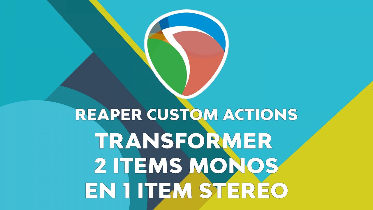 Reaper Custom Actions: Transformer 2 items monos en 1 item stereo