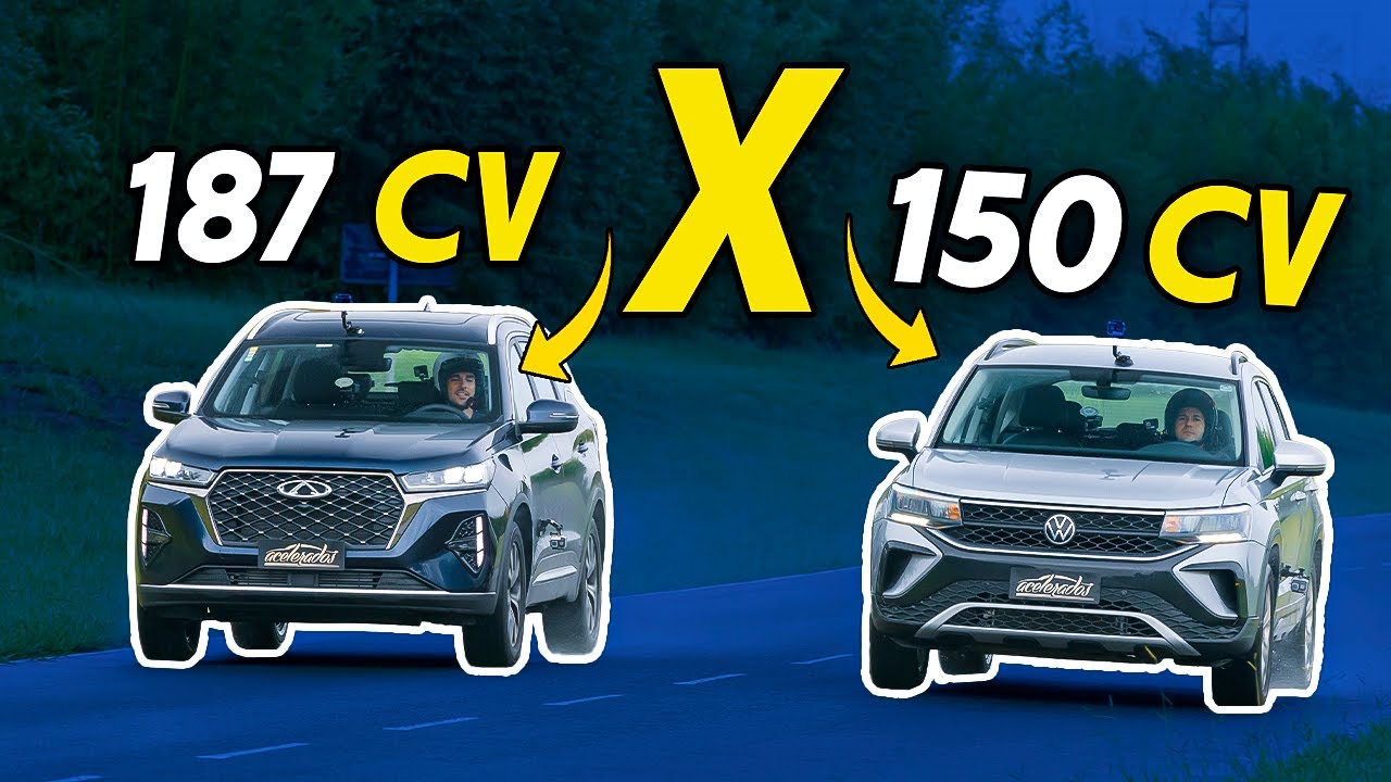 SUVS TURBO NO ARRANCADÃO!  Caoa Chery Tiggo 7 x Volkswagen Taos: quem leva? Arrancadão #65