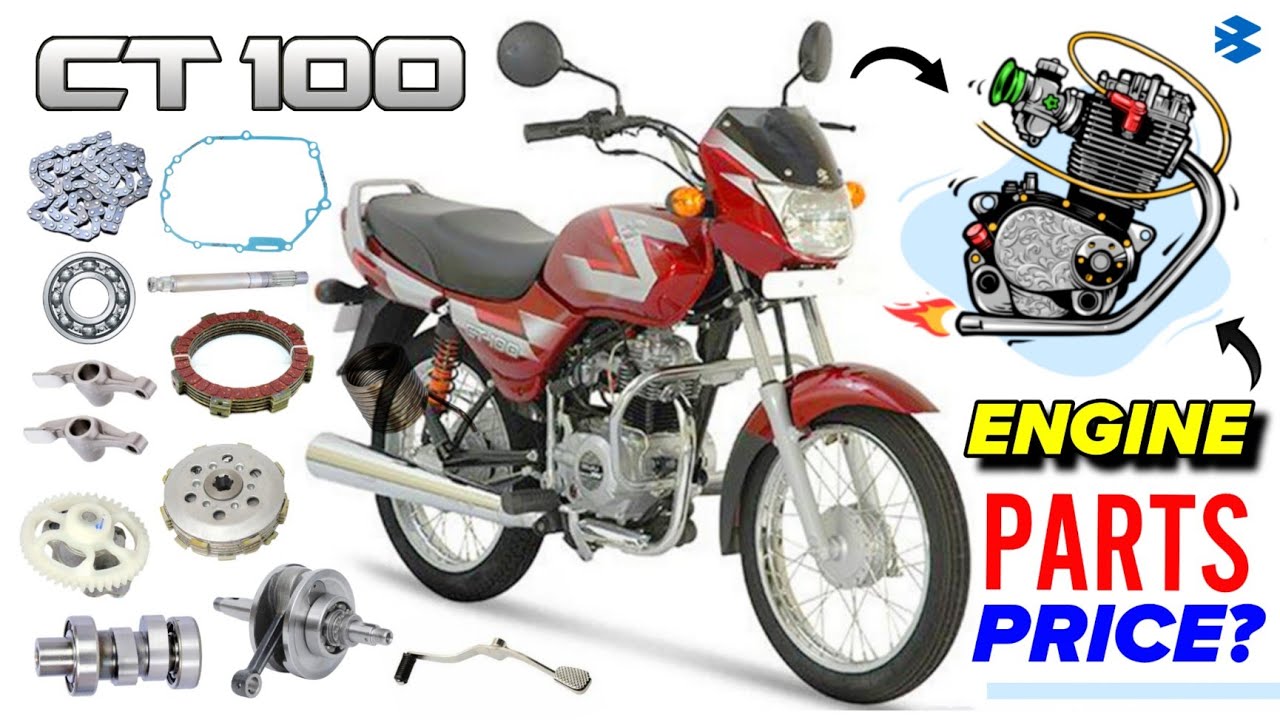 Bajaj CT 100 Engine Parts Price 2024! ❤️🔥 • Spare Parts Online Shopping 🚚🇮🇳 +91 98932 35053