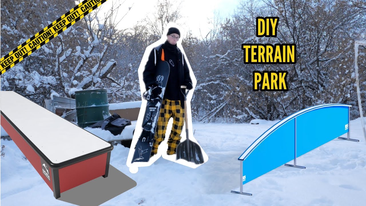 BUILDING A BACKYARD SNOWBOARD PARK! 🔥 DIY