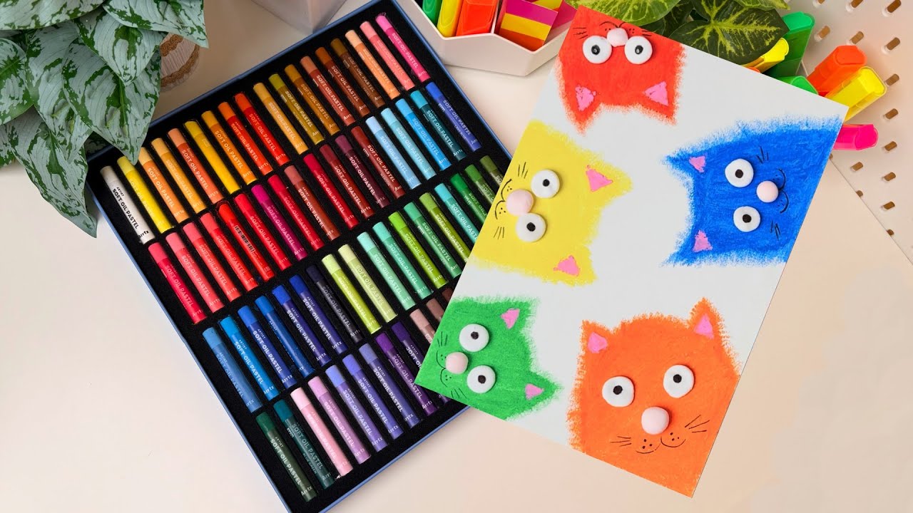 Easy Oil Pastel Art Hack for Beginners! 🎨 Satisfying Drawing Tutorial ✨
