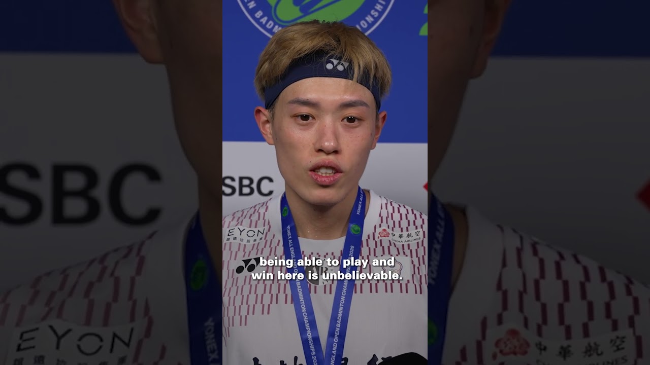 From dream to reality for Lin Chun-Yi. And a celebratory dance! 🏆🕺🏼 #BWFWorldTour #AllEngland2026