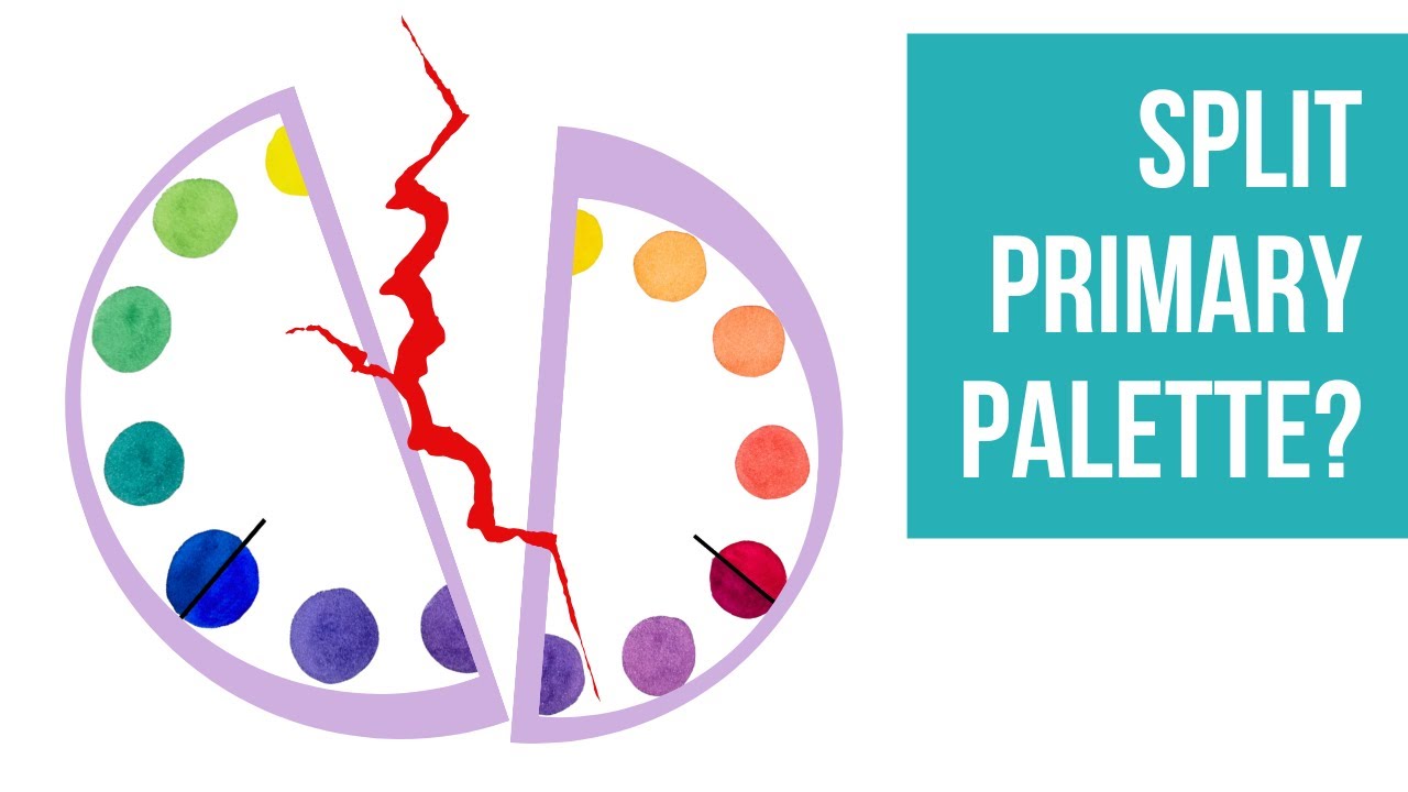 What is a split primary palette and colour temperature in watercolour?