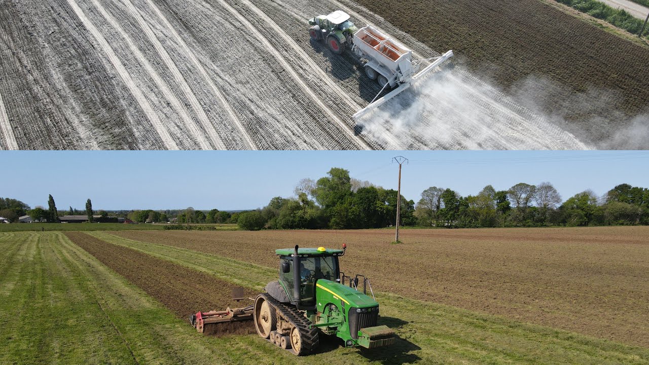 🤯John Deere 8345 RT au rotavators | Épandage de chaux 🇫🇷😎
