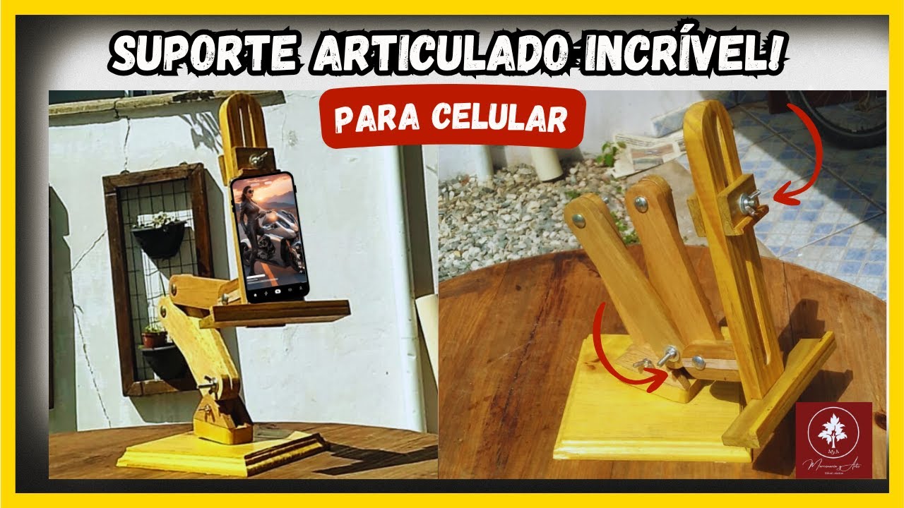 Transformei Sobras de Madeira em um SUPORTE INCRÍVEL para Celular!