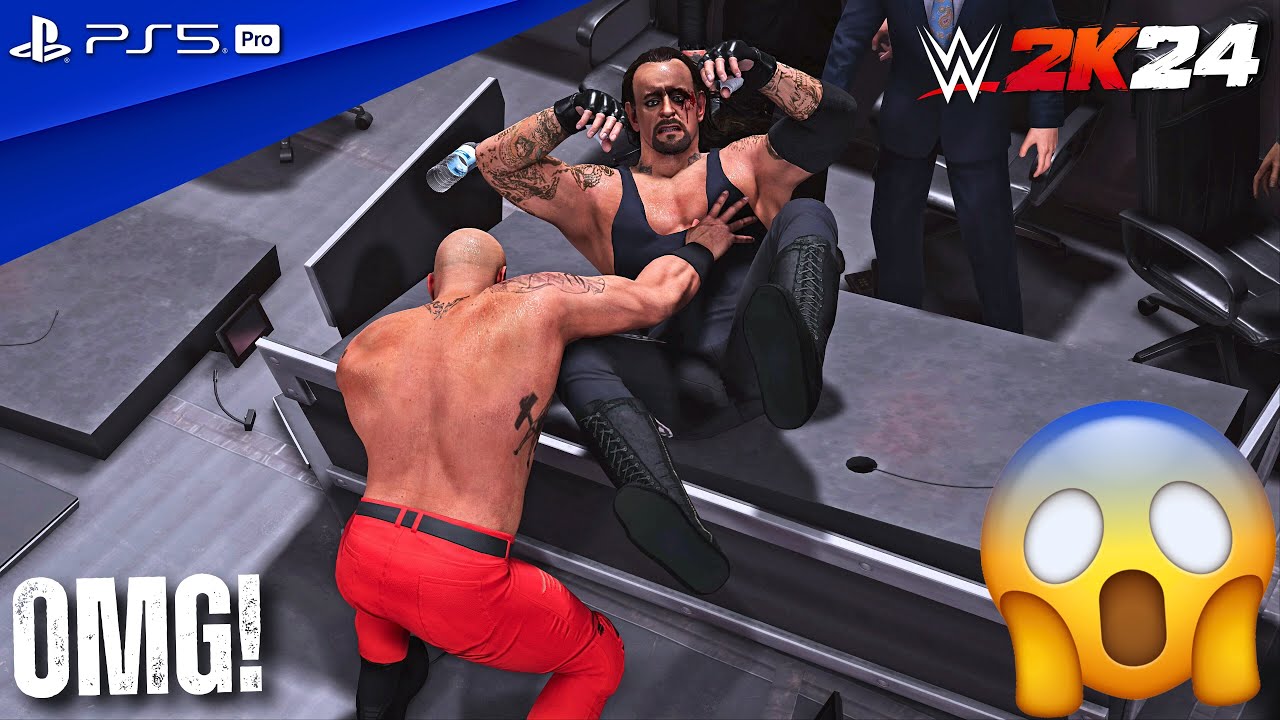 WWE 2K24 — Браун Строуман против Гробовщика — полный матч на WrestleMania 35 | PS5 Pro [4K60]