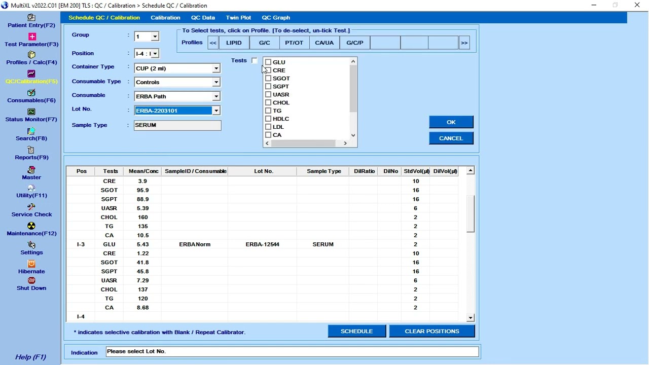 How To Quality Control(QC) Programme  Creat Or QC test On Erba XL Bio Chemistry Analyzer
