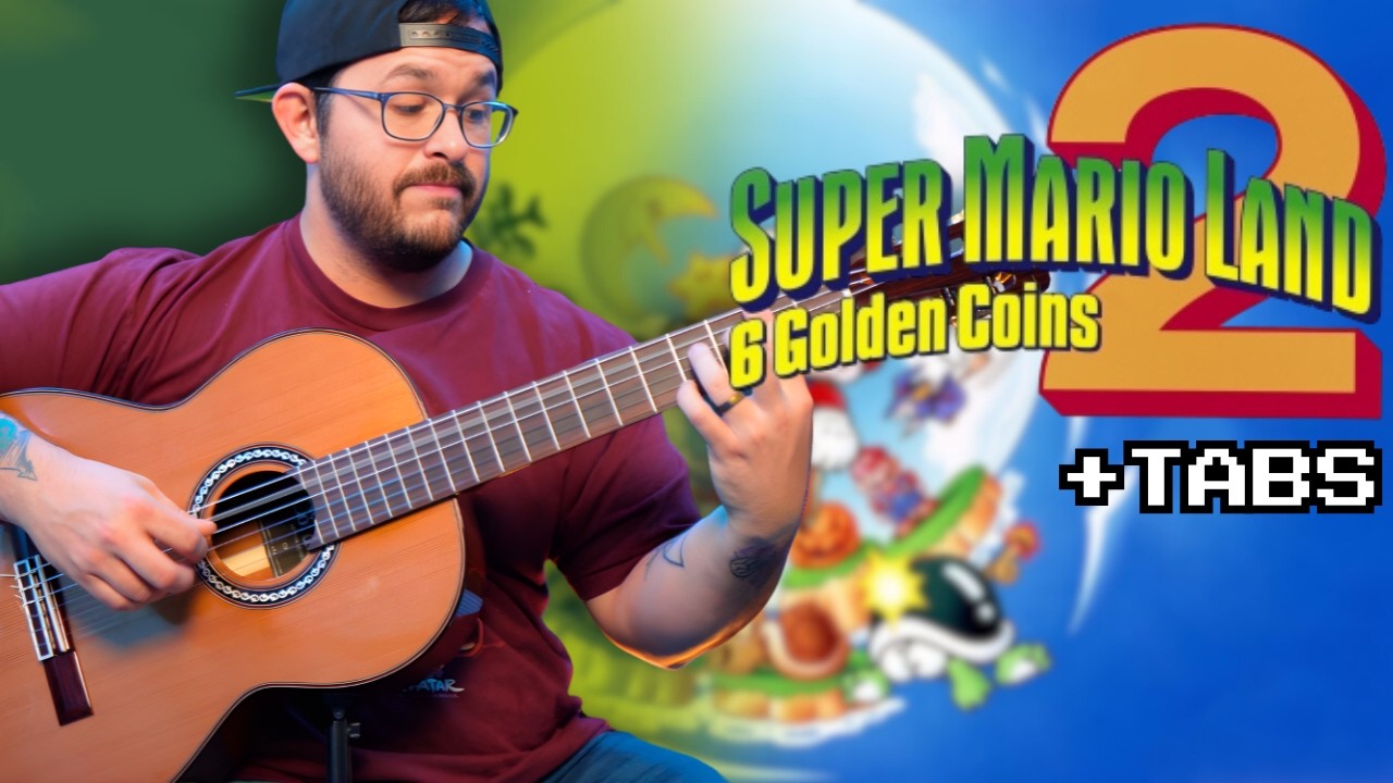 This MARIO Song on Guitar is Such a WORKOUT | Athletic - Super Mario Land 2 [TAB]