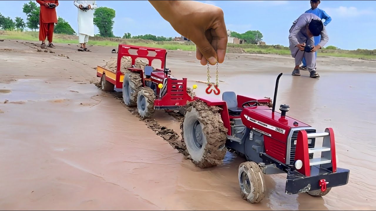 Самодельный трактор MF385-4x4 | Экстремальные испытания с мини-тракторами