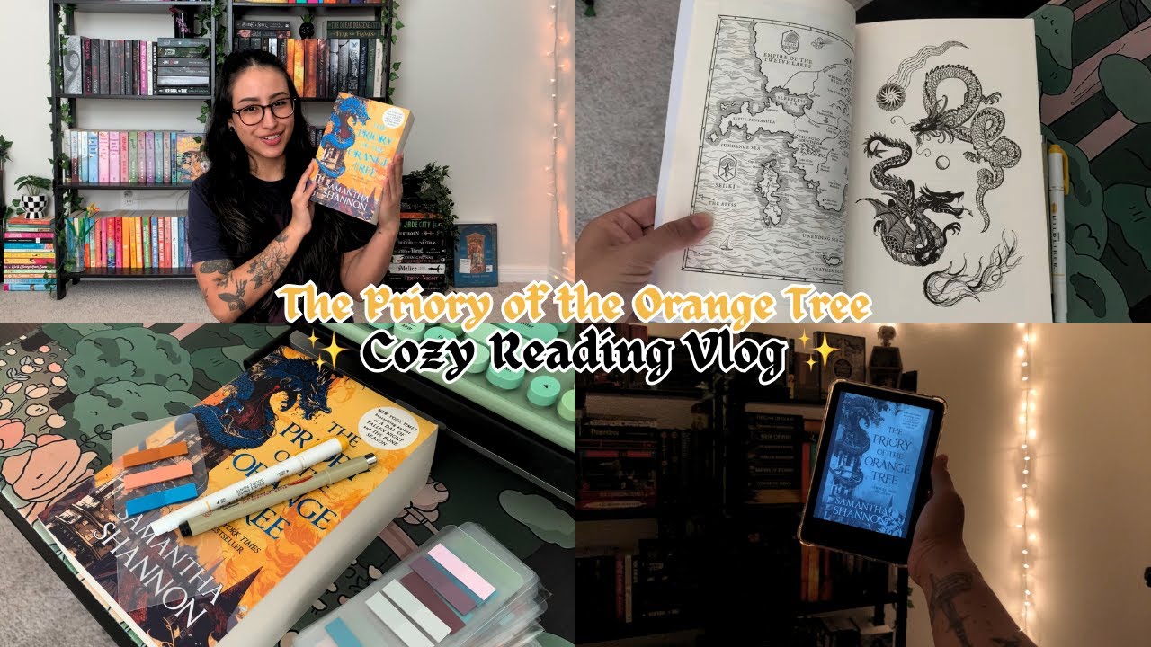 Cozy Reading Vlog | The Priory of the Orange Tree 🗡️🐉