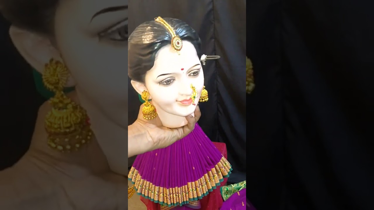 T आकाराच्या स्टॅन्ड ला इतकी छान साडी नेसून येते नक्की पूर्ण व्हिडिओ बघा 😍🥳