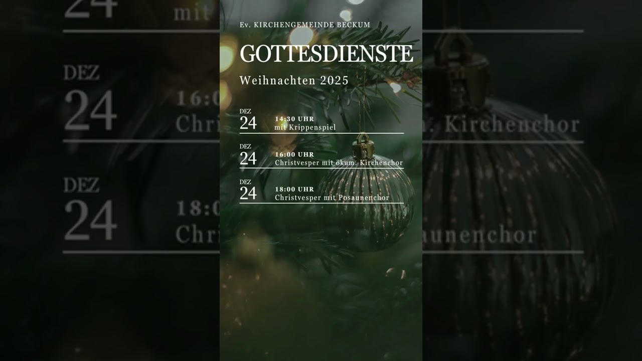 Weihnachten in der Christus-Kirche Beckum 🎄✨