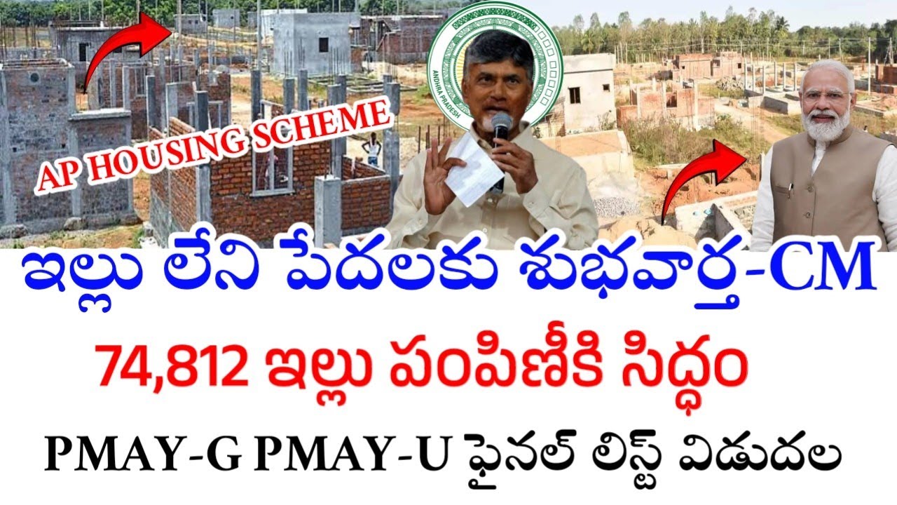 ఇల్లు లేని నిరుపేదలకు భారీ శుభవార్త|Ap Housing For All Schemes 2026|PMAY-G PMAY-U Finel List Update 