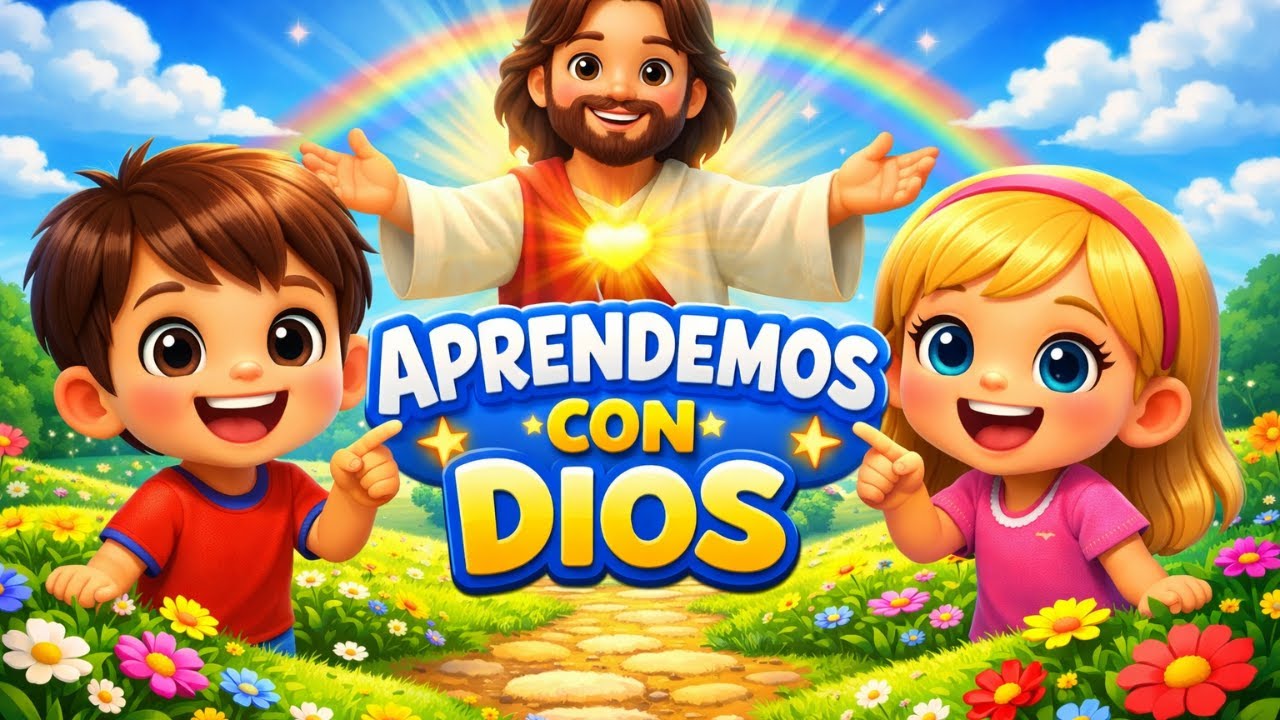 🎵 Aprendemos con Dios 🙌 | Canción Cristiana Infantil para Educar a los Niños 📖✨