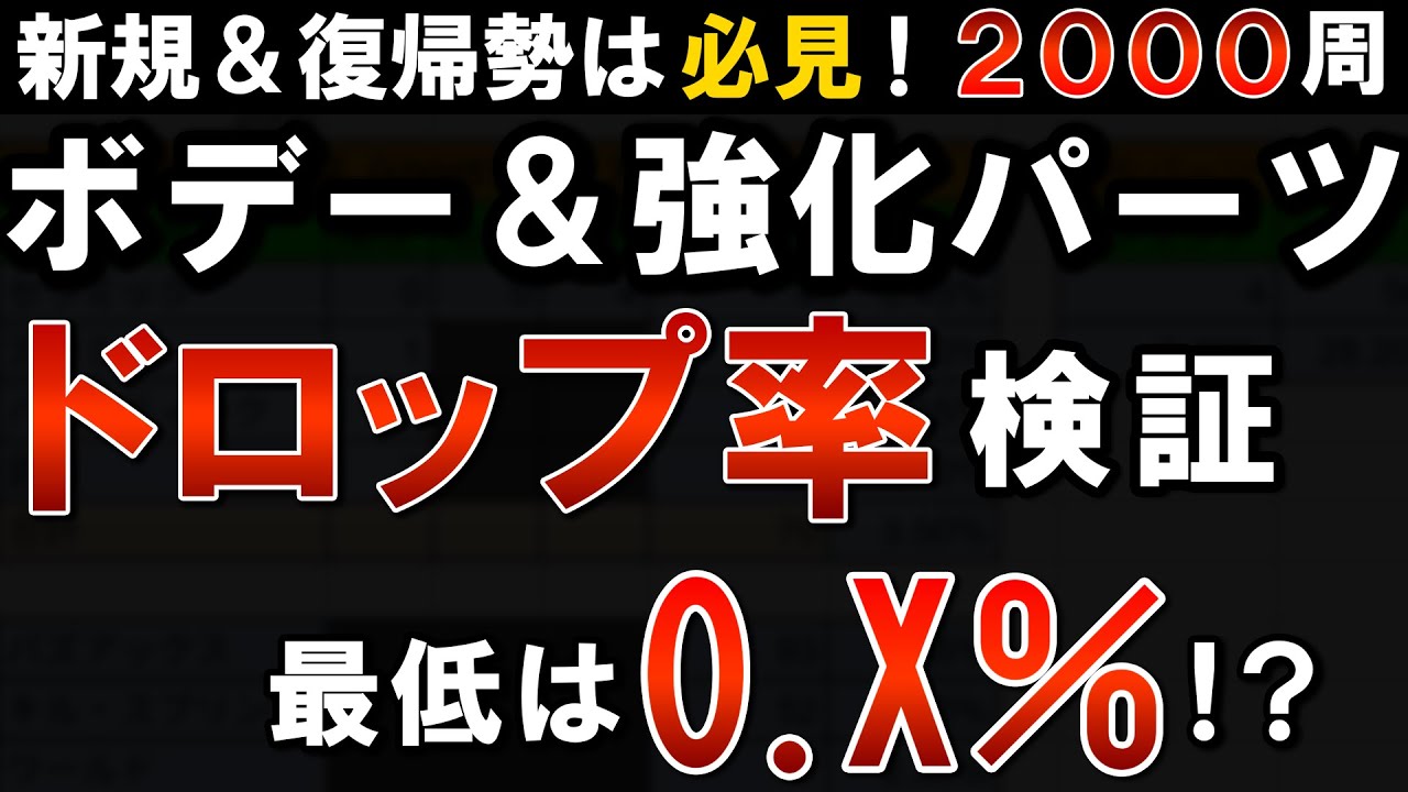 【ボーダーランズ4】ボデー＆強化パーツ 2000周ドロップ率検証！最低は0.X%!?【Borderlands4】