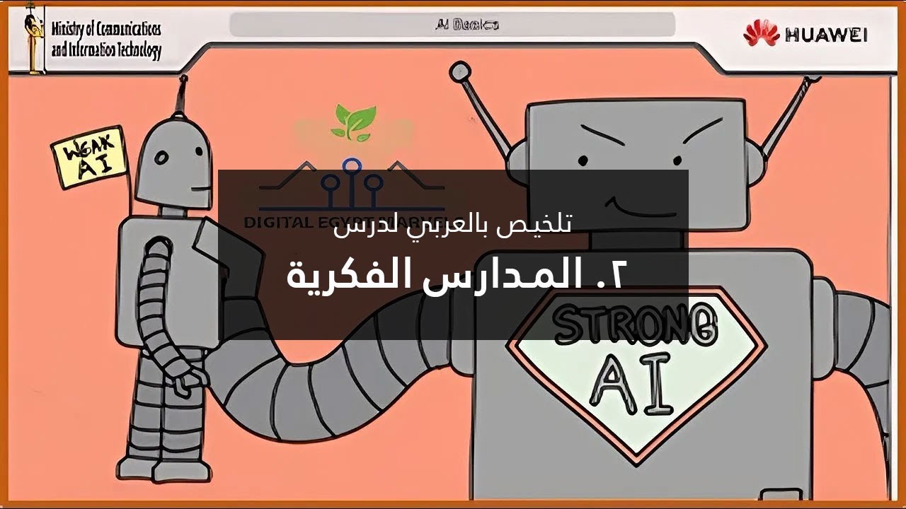 شرح وتلخيص درس 2- المدارس الفكرية من كورس Ai Ar DEMI (2025) من هواوي - براعم مصر الرقمية