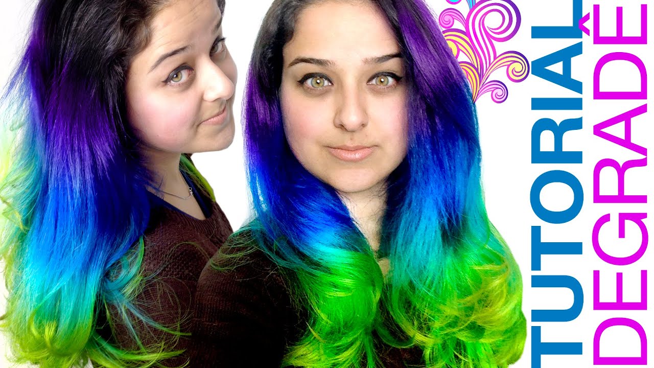 CABELO COLORIDO DEGRADÊ COMO FAZER RAINBOW HAIR ANILINA E TINTAS IMPORTADAS | Hoje Eu Resolvi Mudar