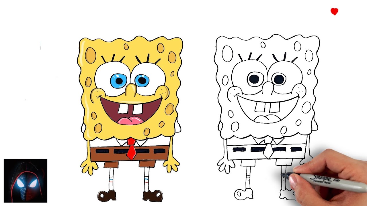 How To Draw SpongeBob SquarePants STEP BY STEP