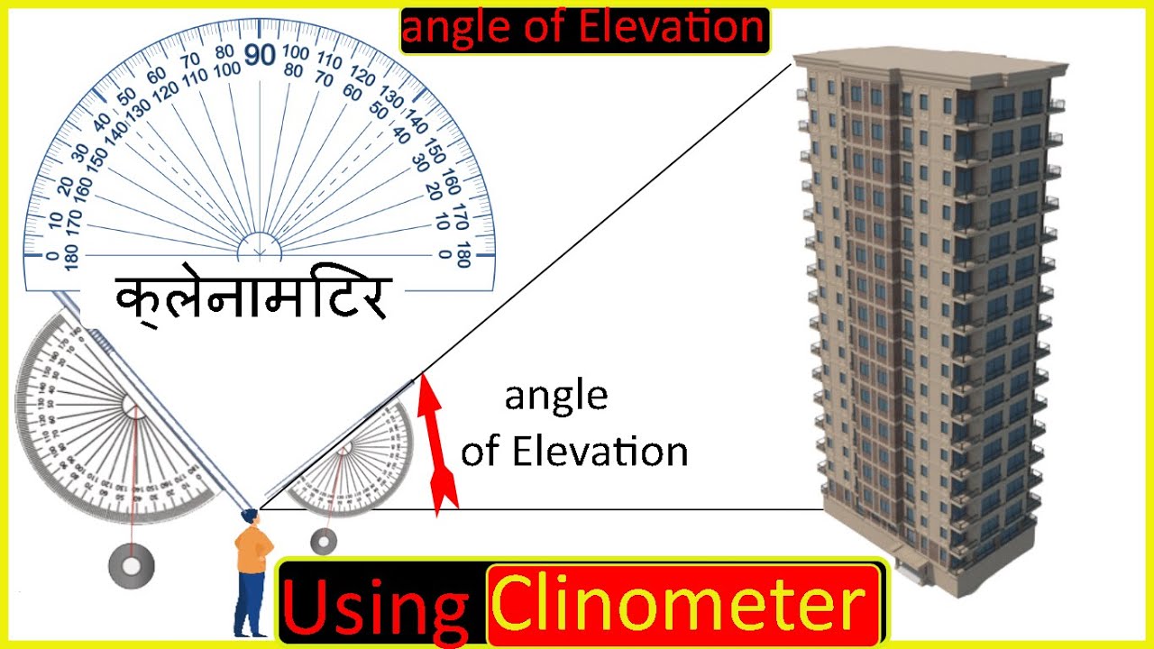 How to measure angle of Elevation using clinometer very easy  II How to use make and use clinometer