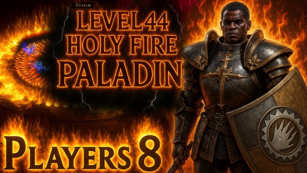 [Players 8] Level 44 Holy Fire Paladin – Insanely Fast Clear Speed Diablo 2 Resurrected!