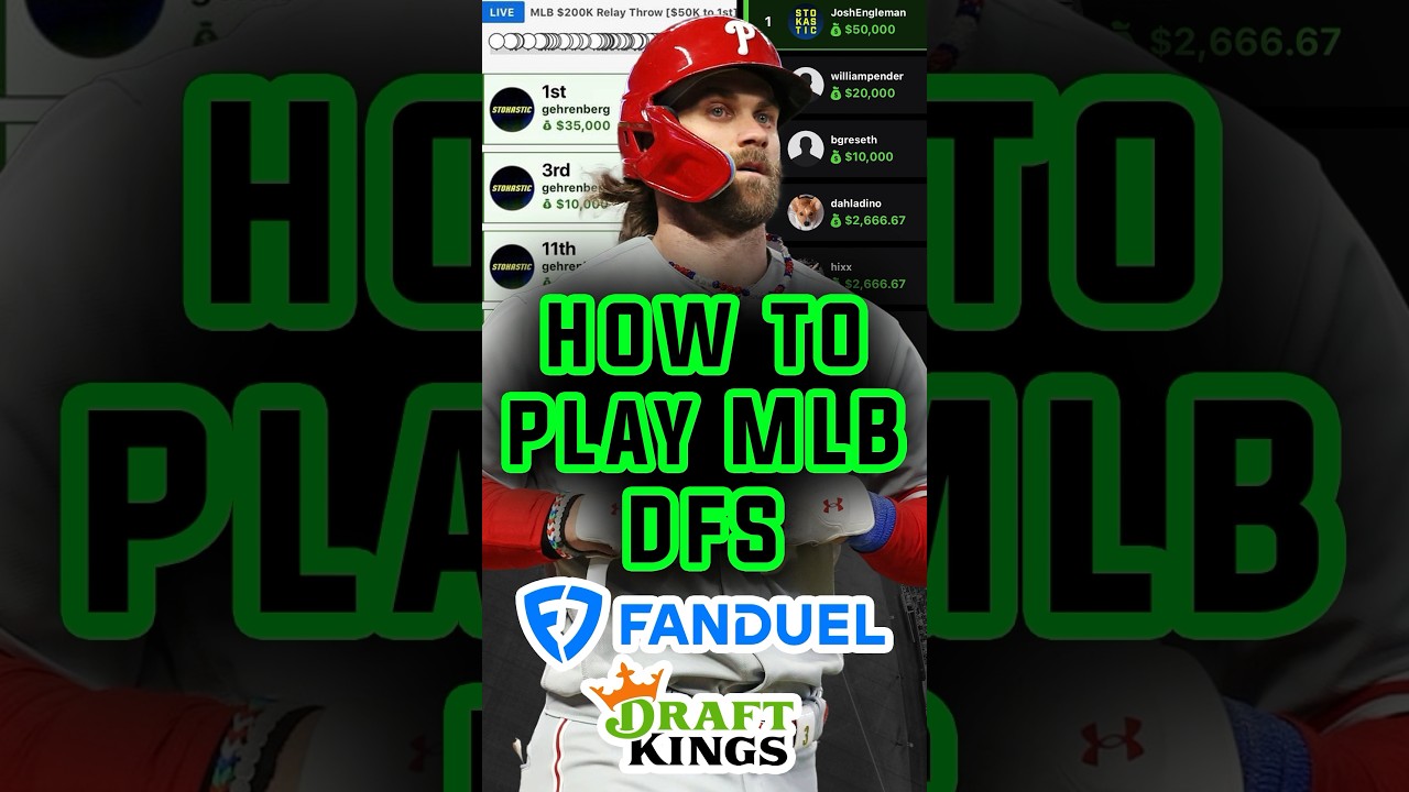 How To WIN Playing MLB DFS on Draftkings and FanDuel