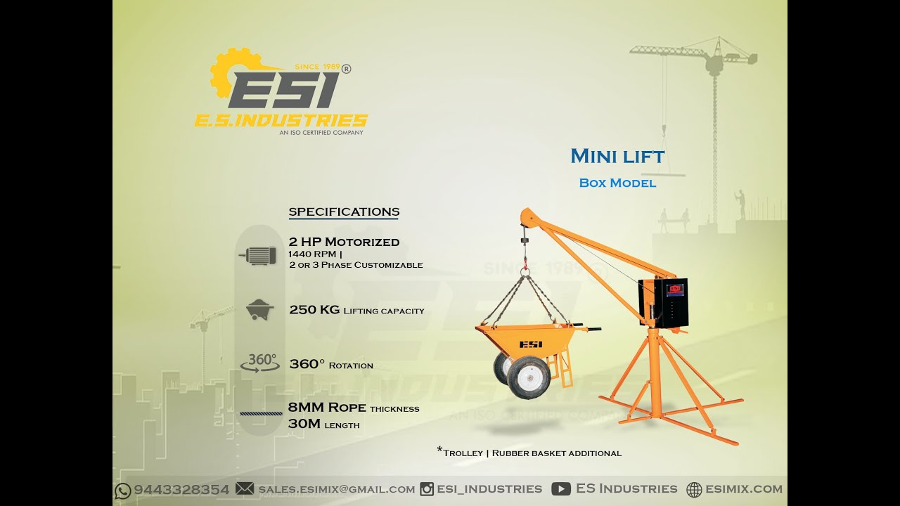 MINI LIFT 360° #constructionequipment #construction #lift #mini #hoisting #360