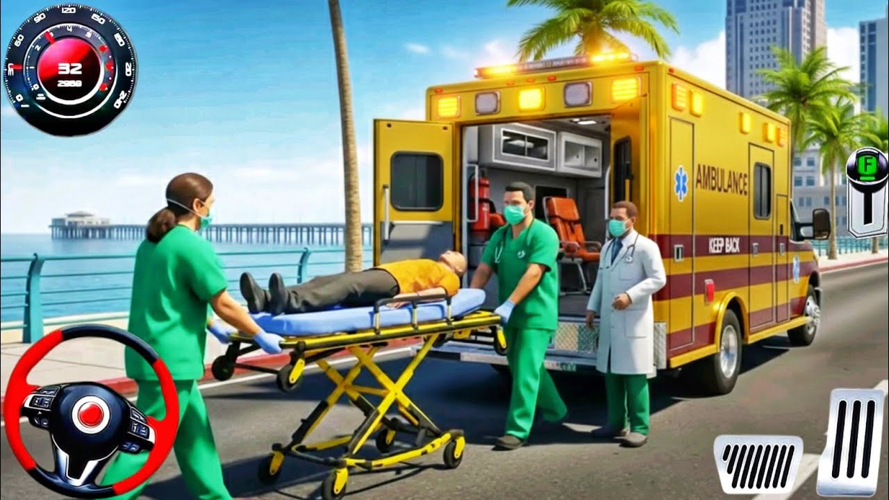 Ambulance City Reasue Simulator Game 911 US Emergency Ambulance Driving New Video Android Gameplay