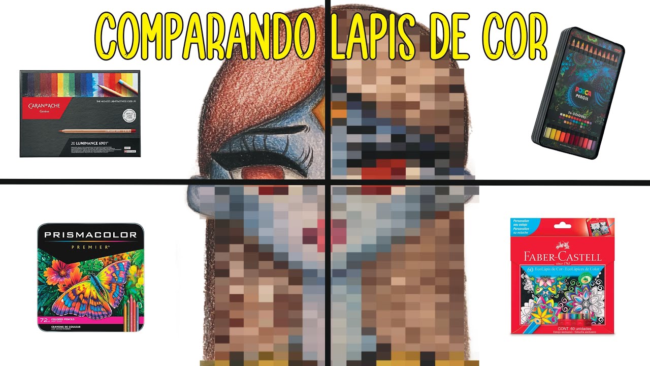 COMPARANDO os meus 4 MELHORES LÁPIS DE COR colorindo o MESMO desenho