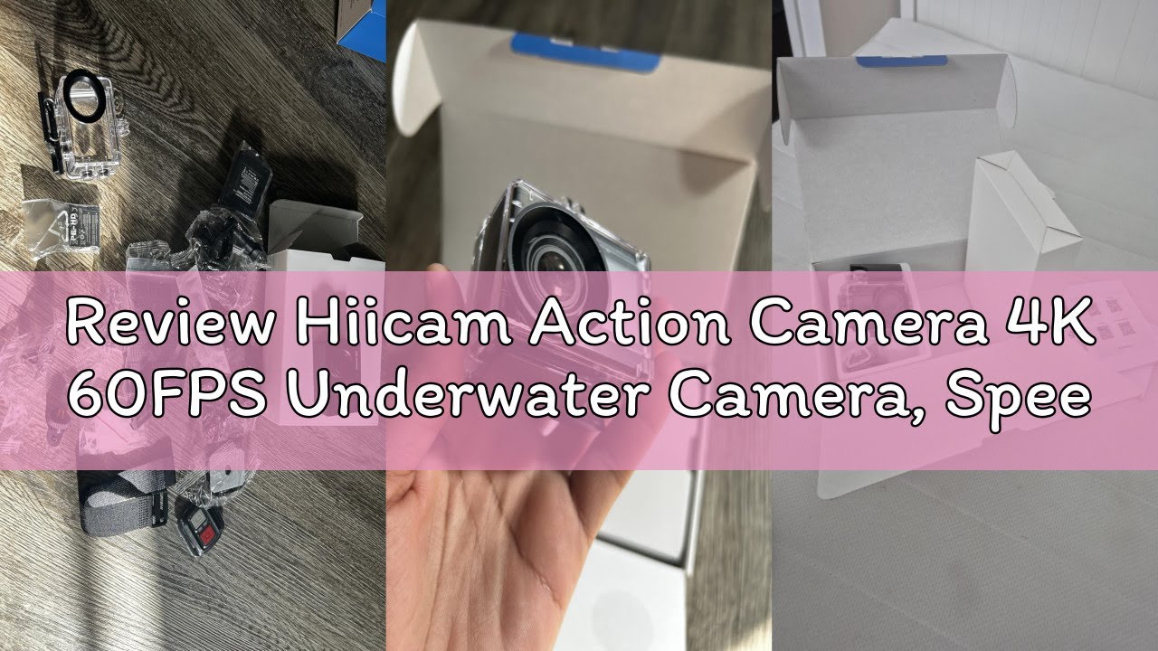 Review Hiicam Action Camera 4K 60FPS Underwater Camera, Speed 20 Waterproof Camera Underwater 131FT,