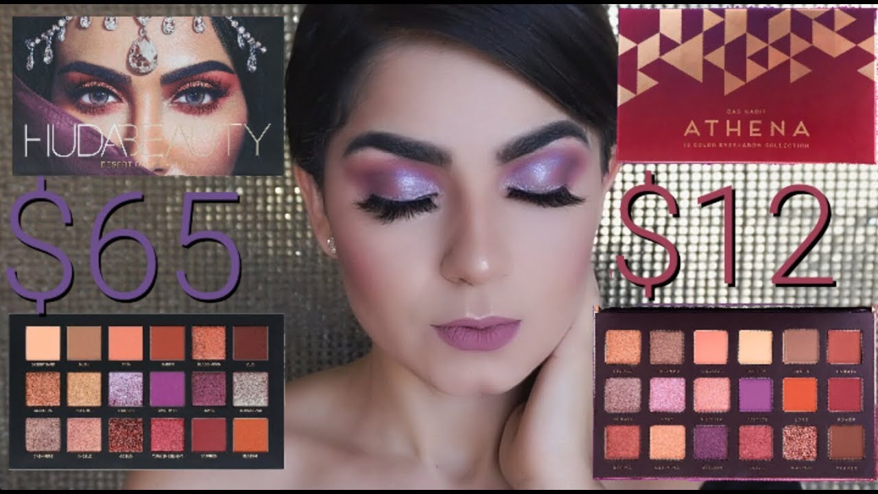 Huda Beauty Desert Dusk palette vs Athena Bad Habit